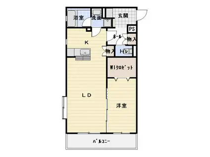 ネオピリエ(1LDK/2階)の間取り写真