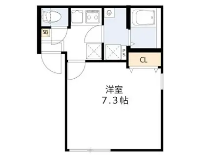 GRACE MINOWA(1K/2階)の間取り写真