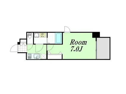 ファーストステージ北大阪レジデンス(1K/2階)の間取り写真