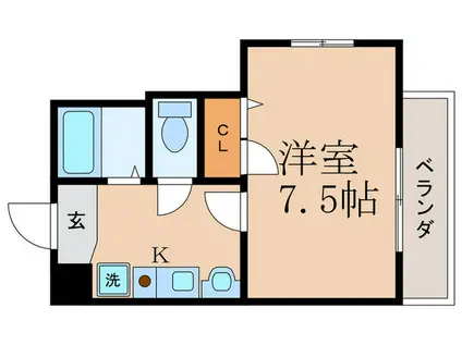 MARAE安朱(1K/3階)の間取り写真
