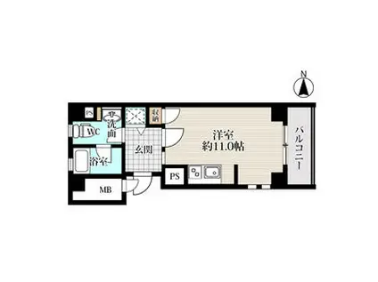 04ENSHOW QUATTRO(ワンルーム/5階)の間取り写真