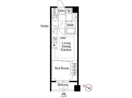 343レジデンス目黒I(1LDK/5階)の間取り写真