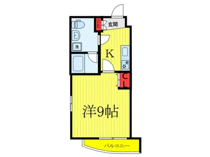 メゾンブロン(1K/4階)の間取り写真