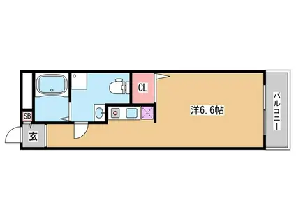 キャスバルクオーレ田端(ワンルーム/5階)の間取り写真