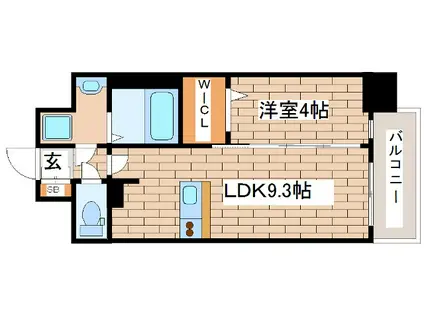 エスライズ神戸三宮山手通2番館(1LDK/7階)の間取り写真
