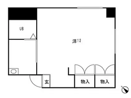 仙武会館(ワンルーム/3階)の間取り写真