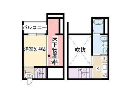 LUMIEREIV(ワンルーム/2階)の間取り写真