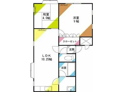 三愛ビル(2LDK/3階)の間取り写真