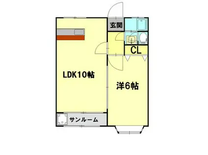 FグランHIROAKI(1LDK/1階)の間取り写真