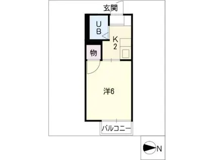 セジュール白山(1K/1階)の間取り写真