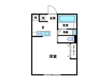 グランヴィア アリエッティ(ワンルーム/3階)の間取り写真