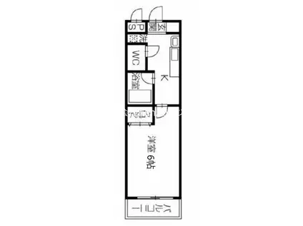 チェリーハイツ(1K/2階)の間取り写真