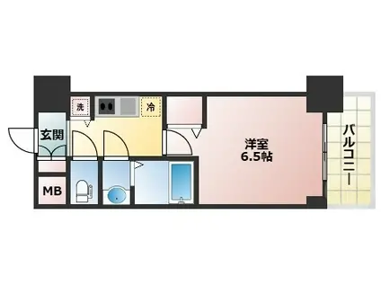 プレサンス新大阪イオリア(1K/10階)の間取り写真