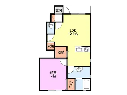グランシャリオ(1LDK/1階)の間取り写真