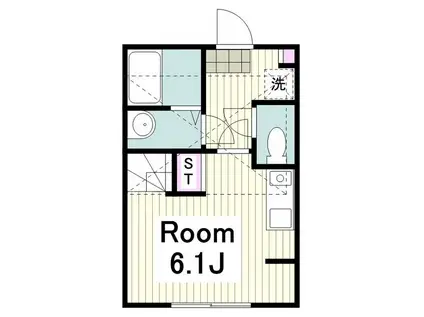 ハーミットクラブハウスマックーノ(ワンルーム/1階)の間取り写真