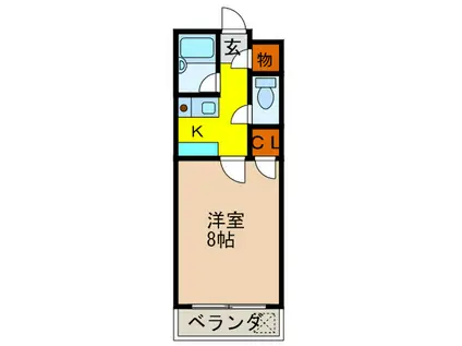 レストサンピアー(1K/3階)の間取り写真