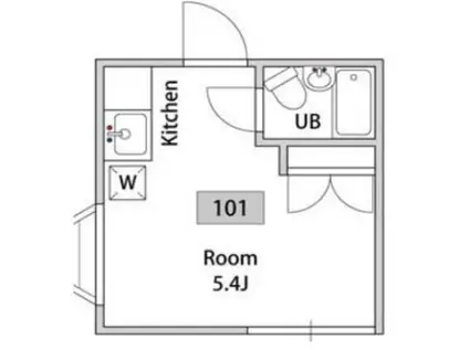スクエア南長崎(ワンルーム/1階)の間取り写真