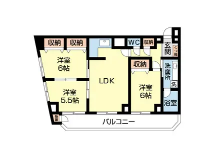 森下マンション(3LDK/6階)の間取り写真