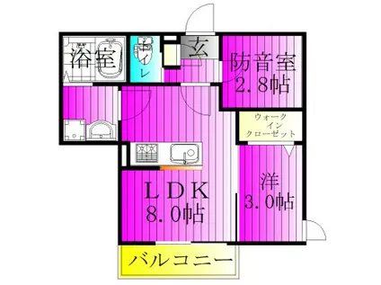 KLEIS馬橋V(1SLDK/2階)の間取り写真