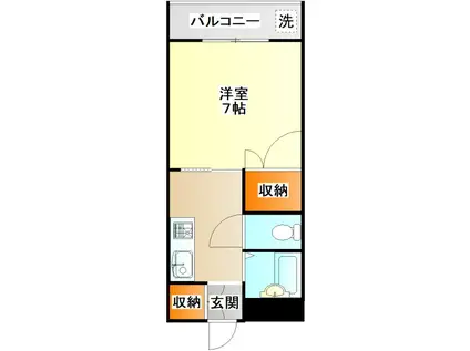 ヴィーナスIB棟(1K/1階)の間取り写真