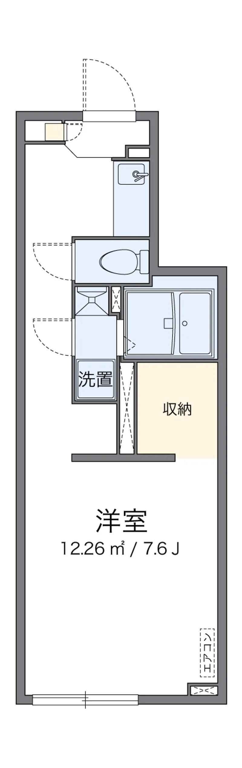アルクソレイユ(1K/2階)の間取り写真