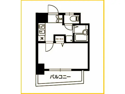 パウロニアバレーティクI岸根公園(1K/4階)の間取り写真