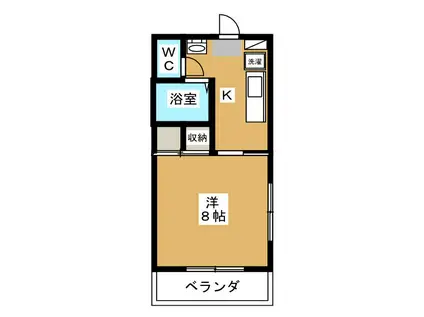 メゾン・メヌエット(1K/2階)の間取り写真