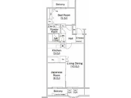 フィール野川(2LDK/3階)の間取り写真