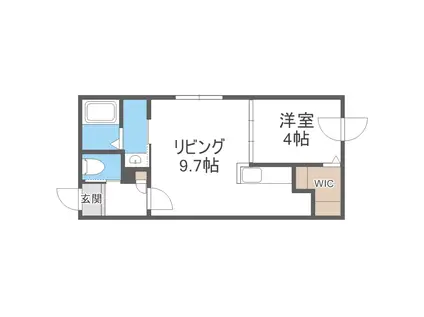 PT RESIDENCE麻生(1LDK/1階)の間取り写真