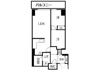 シティコート目黒(2LDK/2階)の間取り写真