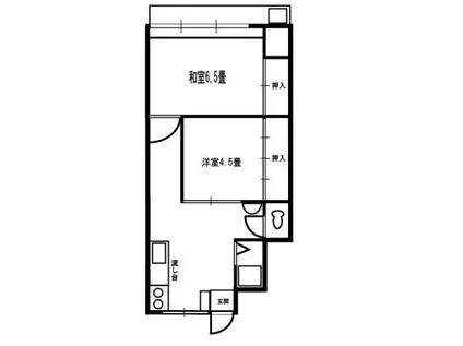 みやこマンション(2DK/3階)の間取り写真