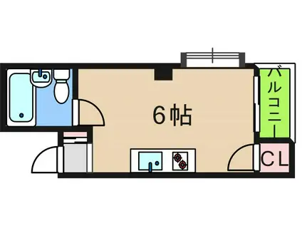 整優コーポ(ワンルーム/5階)の間取り写真