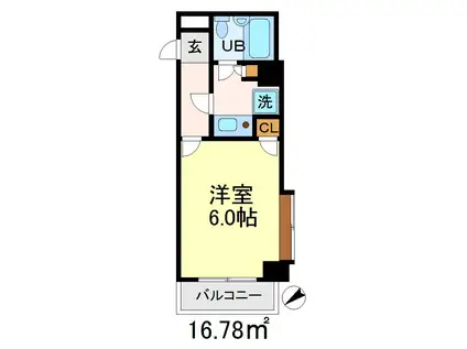 アドリーム豪徳寺(1K/2階)の間取り写真