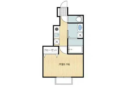 CCR2018(1K/1階)の間取り写真