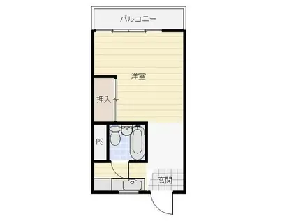 YMレジデンス(1K/3階)の間取り写真