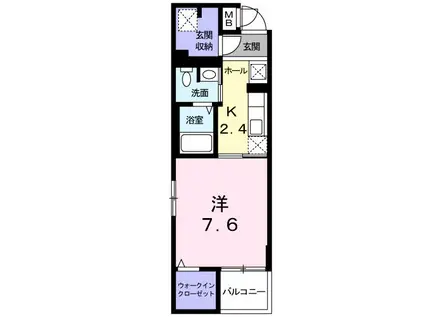 ロイヤル スリー(1K/5階)の間取り写真