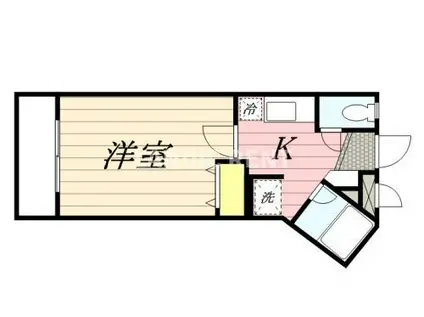 フォーレストII(1K/2階)の間取り写真