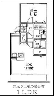 セントレジス(1LDK/1階)の間取り写真