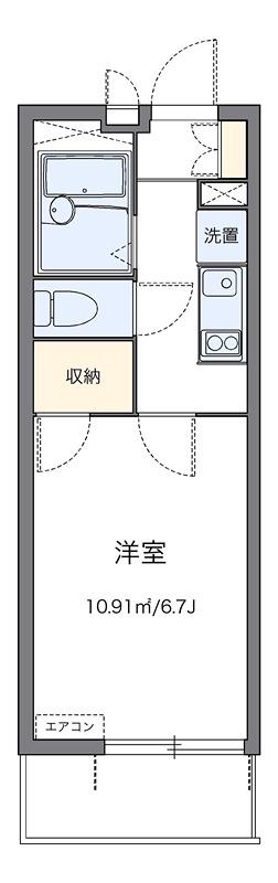さくら高津(1K/3階)の間取り写真