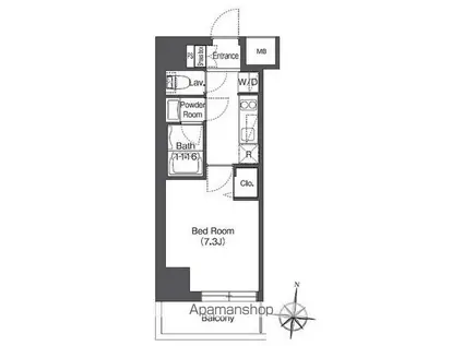 コンフォリア大島DEUX(1K/11階)の間取り写真