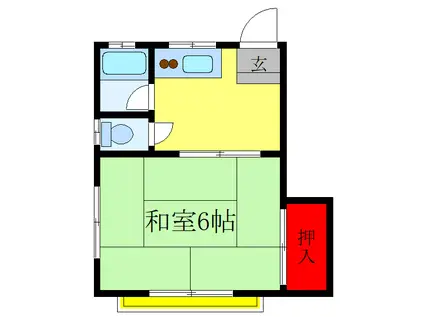 吉川荘(1K/1階)の間取り写真