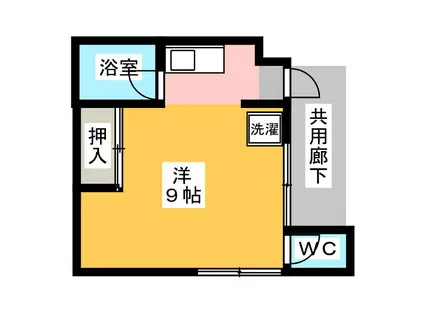 サン・シェルズ(ワンルーム/2階)の間取り写真