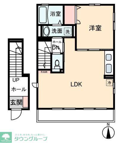 カーサパセオ(1LDK/2階)の間取り写真