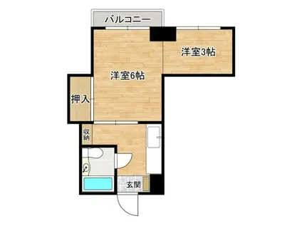 エルコ若松町マンション(2K/4階)の間取り写真