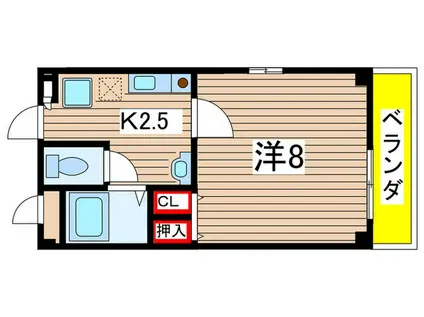 フィオーレ(1K/1階)の間取り写真