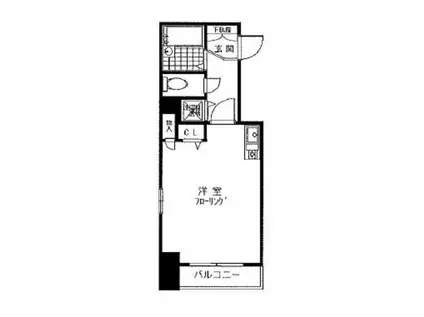 アクティア神田岩本町(ワンルーム/12階)の間取り写真