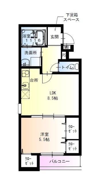フジパレス高石駅南I番館(1LDK/1階)の間取り写真