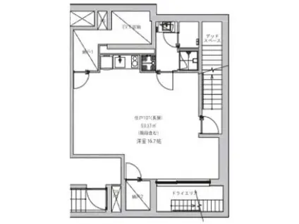 ASTILE三軒茶屋II アスティーレ三軒茶屋II(ワンルーム/1階)の間取り写真