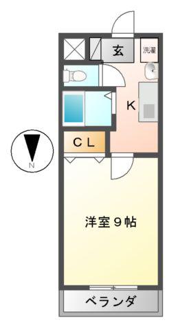 グレイス新栄(1K/5階)の間取り写真
