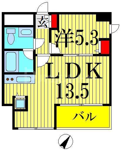 フォレストタワー29(1LDK/8階)の間取り写真